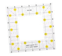 Homoyoyo Square Shape Sewing Ruler with Hollow Center for Quilting Tailoring and Crafting Easy to Use Patchwork Guide for Beginners and Enthusiasts