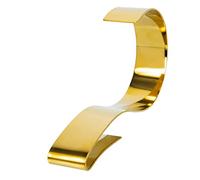 Homoyoyo Stainless Steel Belt Display Stand Smooth Surface Golden Finish Creative and Beautiful Belt Organizer for Home and Shopping Malls