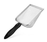 Homoyoyo Stainless Steel Cat Litter Scoop with Small Holes Heavy Duty Mesh Sifter Long Handle Ergonomic Design for Efficient Cleaning and Reduced Waste Durable Litter Box Tool for Cats