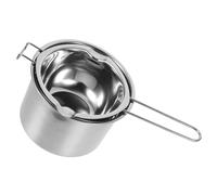 Homoyoyo Stainless Steel Double Boiler Melting Pot Set Wax and Chocolate Melter with Ergonomic Handle Oil Heating Pot for Candle Making Cooking Scale Steaming