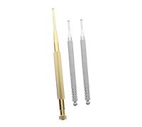 Homoyoyo Stainless Steel Ear Probe Acupuncture Pen with Copper Spring Portable Facial Point Massager for Precise Ear Acupoint Targeting Compact Manual Tool for Home and Travel Use