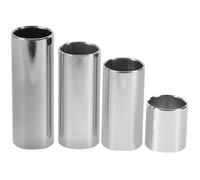 Homoyoyo Stainless Steel Guitar Slides Set Easy to Carry 4pcs with Excellent Sound Quality and Lap Steel Slide Playing for Electric and Acoustic Guitar