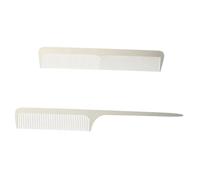 Homoyoyo Stainless Steel Hair Cutting Combs 2pcs Ultra-Thin Shearing Comb Set for Men and Women Silver Haircut Accessories for Professional Styling