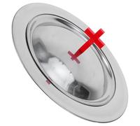 Homoyoyo Stainless Steel Holy Communion Tray with Lid Bread Plate for Church Altar Supplies Efficient Sectioned Serving for Easter Ceremony and Christening Party Plates