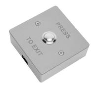 Homoyoyo Stainless Steel Press to Exit Button Door Switch with Metal Base Box Push to Exit Door Release for Commercial and Home Access Control Systems 86 Type Doorbell Switch