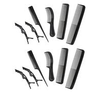 Homoyoyo Static Hair Comb Rat Tail Combs and Hair Clips for Styling and Parting and Home Use