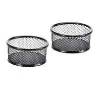 Homoyoyo Sturdy Mesh Paper Clip Holder - Elegant White Organizer for Desk - Multi Purpose Storage for Office Home & School Supplies Ideal for Paper Clips Thumbtacks & Small Accessories