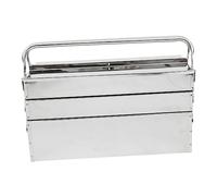 Homoyoyo Sturdy Stainless Steel Folding Tool Box Portable Handheld Metal Storage Case for Home Repair Tools Durable Organizer for Screwdrivers Wrenches and Scissors