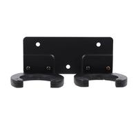 Homoyoyo Sturdy Wall-mounted Mic Holder Double Hook Metal Bracket for Microphone Stand Home Ktv Space-saving Mic Stand Holder Prevents Falling Securely Holds Wireless Microphones