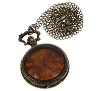 Homoyoyo Style Pocket Watch Men Analogue Quartz Vintage World Map Pattern for Dad