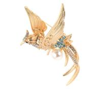 Homoyoyo Stylish Rhinestone Paradise Bird Brooch Pin for Men and Women Elegant Animal Jewelry Symbol of Freedom and Love present for Couples Fashion Rhinestone Decorative Pin