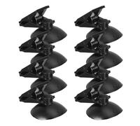 Homoyoyo Suction Cup Clips Compact Look and Space Saving Design with PVC and Abs Material Black 8pcs Suitable as Car Windshield Parking Ticket for Shower Curtain and Refrigerator Use
