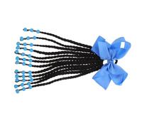 Homoyoyo Synthetic Braided Ponytail Wig Beads 9-inch Girls Hair Extension Bow Afro Style Hair Piece for Children for Daily Wear and Parties