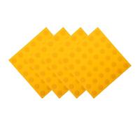 Homoyoyo Tactile Paving Tiles Providing Direction and High Visibility 4pcs Pvc with Raised Dot Textures Yellow for Outdoors the Visually Impaired in Public Buildings