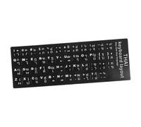 Homoyoyo Thai Keyboard Stickers 2pcs Non- Keyboard Language Sticker Set with Black Matte Background White Letters for Desktop and Laptop Computers
