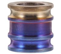 Homoyoyo Titanium Lanyard Bead Paracord Pendant with Blue Flame Short Cylinder for Outdoor Everyday Travel DIY Jewelry Making