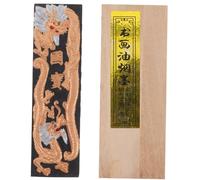 Homoyoyo Traditional Chinese Calligraphy Ink Stick Ink Strip with Firm Fine Smoke Black Shiny Color for Students and Painting Lovers Flat Smooth Base for Stable Desktop Placement