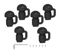 Homoyoyo Trampoline Pole Caps Prevent Injuries for 1-inch Diameter Rods, Black Plastic Replacement Rail End Caps and Restore Equipment for Outdoor Playset and Deck Railing in Garden