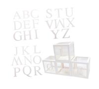 Homoyoyo Transparent Balloon Boxes with Love and Alphabet Letters DIY Party Background Decoration for Weddings Proposals Bridal Showers Birthdays Gender Reveal Events Balloon Cases Included