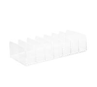 Homoyoyo Transparent Cosmetic Holder with Compartments Vertical Pressed Organizer for Makeup Palettes Compact Storage Rack for Vanity Bedroom Space Saving Design for Powders Foundations