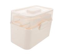 Homoyoyo Transparent Emergency Medicine Storage Box Portable Makeup and Nail Art Organizer Family Travel Craft Case with Handle Lightweight and Generous Capacity for Easy Accessibility