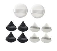 Homoyoyo Triangle Makeup Blotting Rounds Set of 10 Soft Cotton Rounds for Liquid and Powder Foundation for Women and Girls for Daily Makeup Application