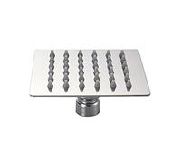 Homoyoyo Ultra Thin Square Stainless Steel Showerhead High Pressure Waterfall Rain Shower Head with Outlets Resistant Durable Rainfall Sprayer for Bathroom Decor Silver Finish