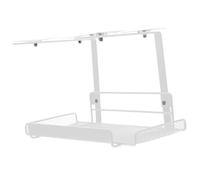 Homoyoyo Under Desk Cable Management Tray with Mounting Wear-resistant Cord Organizer for Power Strips Adapters USB Hubs and Patch Boards White Small Cable Storage Rack for Home Office Desk