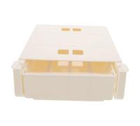 Homoyoyo Under Desk Nail Storage Organizer with Adjustable Divider Compartments Slide-out Plastic Drawer for Office School Home -saving Desk Attachment