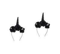 Homoyoyo Unicorn Headband for - Cute Animal Ear Hair Band with Flower Horn for Halloween Parties - Fancy Dress and Photo Booth Fun Perfect Costume Accessory