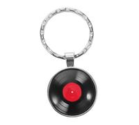 Homoyoyo Unique Music Keychain Clip Vintage Ornament Keyring Record Holder Reel Metal Ornament for Collectors