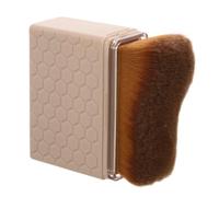 Homoyoyo Unique Self Tanner Brush Set with Soft Wave Bristles, Travel Makeup Brush for Body and Face, Retractable Covered Applicator for Foundation, Powder, and Blush in Coffee Color