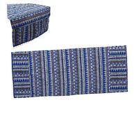 Homoyoyo Universal Cotton-linen Washing Machine Dust Cover 55x130cm with Blue Triangle Pattern, Wear-resistant Appliance Protector for Laundry and Kitchen Fridge Use