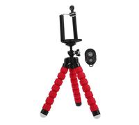 Homoyoyo Universal Red Selfie Stick Tripod Extendable Sponge Octopus Phone Holder and Remote Compatible Smartphone Filming and Travel