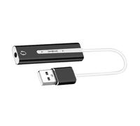 Homoyoyo Usb 3.1 Sound Card with 7.1 Channel for Mic and Earphone Adjustable External Sound Card for Pc Black