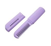 Homoyoyo USB Rechargeable Hair Straightening Brush Portable Cordless Hot Comb for Gentle Styling with Scalp Massage Travel Friendly Mini Straightener for Healthy in Purple