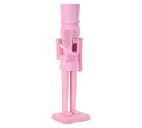 Homoyoyo Valentine's Day 36cm Wooden Glitter Nutcracker Figurine, Handmade Nutcracker Soldier Ornament for Holiday Tabletop Decoration and Seasonal Party Display