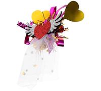 Homoyoyo Valentine's Day Hair Clip Heart-Shaped Metallic Wing Barrette, Glitter Sequin Hairpin for Women and Party Accessories, One Size Hair Styling Accessory