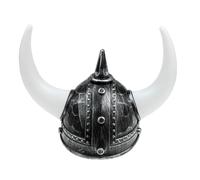 Homoyoyo Viking Costume Men Viking Helmet Horn Hat Buccaneers Hat Halloween Costume Supplies Warrior Make up Headgear Man Plastic
