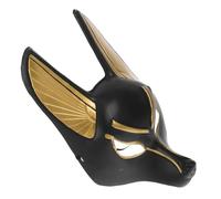 Homoyoyo Vintage Anubis Death Mask Egyptian God Cosplay Halloween Party Decorative Mask for Men and Women Elegant Pattern Design Suitable for Carnival Masquerade and Fancy Dress Balls