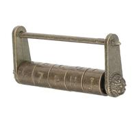 Homoyoyo Vintage Chinese Characters Combination Padlock Zinc Alloy Lock for Cabinet Jewelry Box Suitcase Antique Style Resettable Code Lock with Traditional Cultural Design