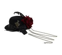 Homoyoyo Vintage Fascinator Hat with Clip for Women Classic Black Retro Tea Party Headpiece Elegant Flapper Style Wedding and Cocktail Accessory