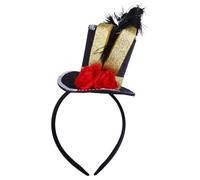 Homoyoyo Vintage Hat Headband for Boys and Girls Retro Halloween Costume Accessory Adjustable Mini Top Hat for Performances and Parties