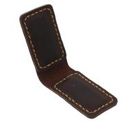 Homoyoyo Vintage Leather Clip Wallet with Cable Organizer and Credit Card Holder Handmade Retro Bookmark Design for Men Tangle Cable Storage Multifunctional and Currency Clip