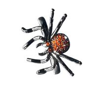 Homoyoyo Vintage Punk Spider Ring with Rhinestone Inlay Open Adjustable Finger Jewelry for Unique Style Fashionable Design for Women Occasion
