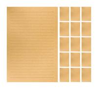 Homoyoyo Vintage Retro Kraft Lined Stationery Writing Paper Set A5 50 Sheets per Pack 6 Packs Loose Leaf Paper for Letters Poems Office Notes