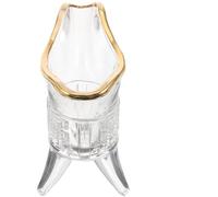 Homoyoyo Vintage Style 30Ml Gold-Trimmed Imperial Wine Glass Trio Set, Chinese Antique Three-Legged Household Glass Cup for Wine and Drinks, Creative Retro Glassware for Home and Hotel Use