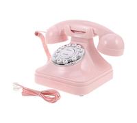 Homoyoyo Vintage Telephones Corded Desk Phone with Push-Button Design, Pink Plastic, Wired Connection, Simple Setup, for Home and Aesthetic Spaces