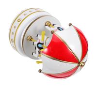 Homoyoyo Vintage Wind-Up Rotating Carousel Horse Music Box in White - Mechanical Rotatable Musical Figurine for ’ Room Décor and Collectible