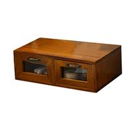 Homoyoyo Vintage Wooden Computer Monitor Stand Riser with Dual Desktop Storage Box for Office and Home Durable Elevated Acrylic Organizer for Neck Comfort and Classified Storage for